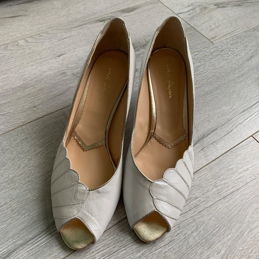 Rachel Simpson Ada Ivory peeptoe heels - Picture 2 of 9